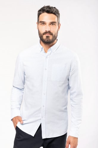 Kariban Heren oxford overhemd lange mouwen [K516]