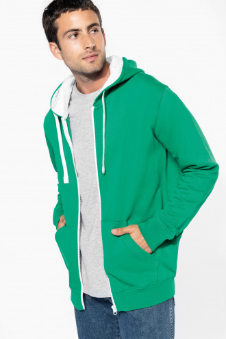 Kariban Contrast hooded full zip sweatshirt [K466]