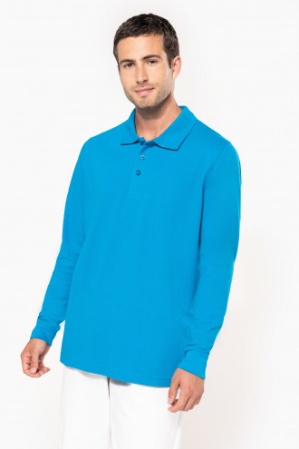Kariban Mens pique long sleeve polo shirt [K256]