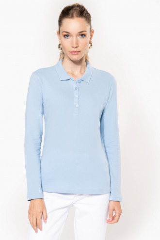 Kariban Ladies pique long sleeve polo shirt [K257]