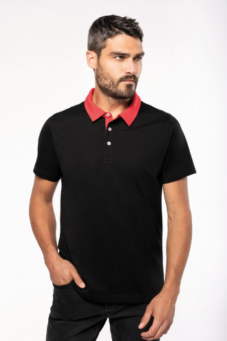 Kariban Mens two-tone jersey polo shirt [K260]