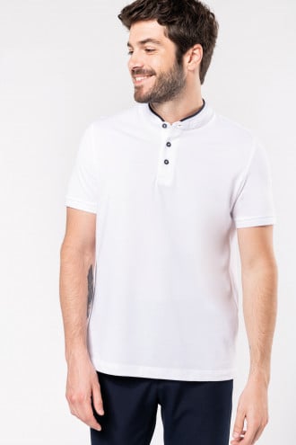 Kariban Mens short sleeve polo shirt with Mandarin collar [K223]