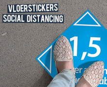 Social Distancing stickers
