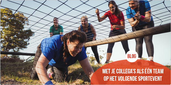 Met je collegas als een team op het volgende sportevent